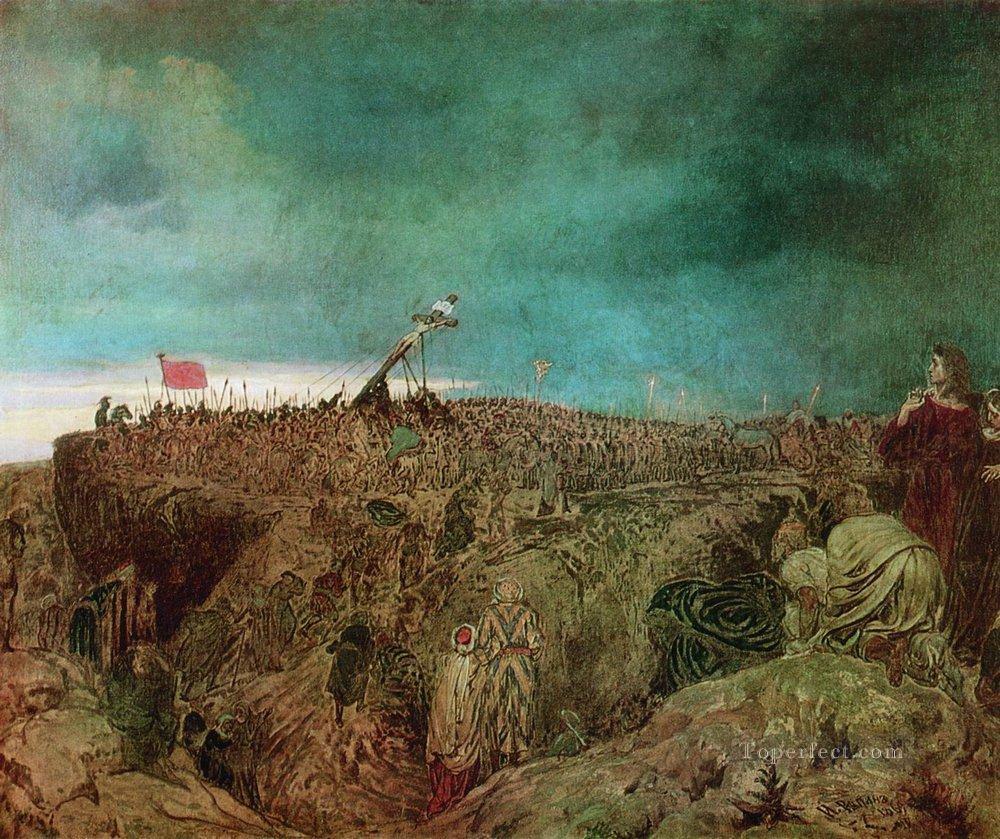 calvary crucifixion study 1869 Ilya Repin Oil Paintings